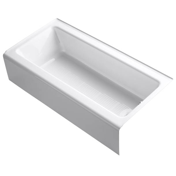 Kingston Brass Aqua Eden 60" x 30" Alcove Soaking Cast Iron Bathtub